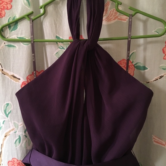 Vera Wang Long Chiffon Halter Bridesmaid Dress - Picture 2 of 6